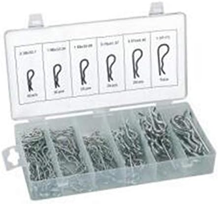 Pin Clips, 150pcs Steel Assortment Industrial with Case Home Fasten Pins Set R Type Clips Split Cotter Retaining Spring Hitch Cotter Pins