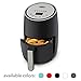 DASH Compact Electric Air Fryer + Oven Cooker with Digital Display, Temperature Control, Non Stick Fry Basket, Recipe Guide + Auto Shut Off Feature, 1.6 L, up to 2 QT, Black