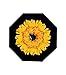 Double Layer Wind-Proof, UV Proof Reverse Folding Inverted Umbrella Travel Umbrella with 'C' Shape Handle and Carrying Bag, Sunflower