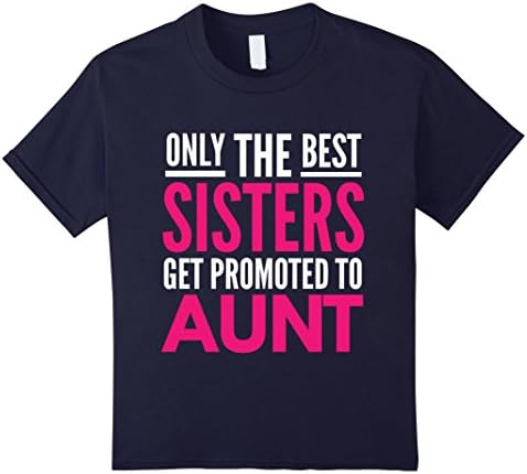Kids New Future Aunt Baby Announcement Gift Auntie To Be T-Shirt 4 Navy