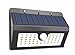 Ponvey 45 LED Wireless Weatherproof Solar Wall Light, Motion Sensor Activated ON/OFF with Easy Outdoor & Indoor Installations - Perfect for Garden,Yard, Deck, Step, Fence