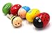 Set of 6 - 5PCS Colorful Adorable Wooden Egg Maracas Music Percussion Baby Kids Children Toy Egg Shakers(Assorted color) & 1 PCS Mini Wooden Ball Musical Instruments Maracas(Random color)