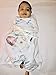 Cute Baby All in One Milestone Blanket for Boy Girl,Extra Wide Neck Wearable 0-3 yrs Personalized 2in1 Receiving Photography Blankets, Thick Fleece for Mom Newborn Baby Shower Gifts + Frame Ribbon