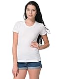 American Apparel Women's Poly-Cotton Short Sleeve Women's's T Size XL White
