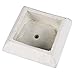 7 Inch Square Cement Succulent Plant Pot Rustic Cactus Planter Decorative Bowl, Off-White