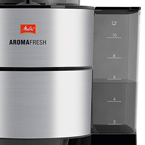 Melitta AromaFresh 1021-01 Filter-Kaffeemaschine mit integriertem Mahlwerk, ca. 10 Tassen, schwarz – Bild 7