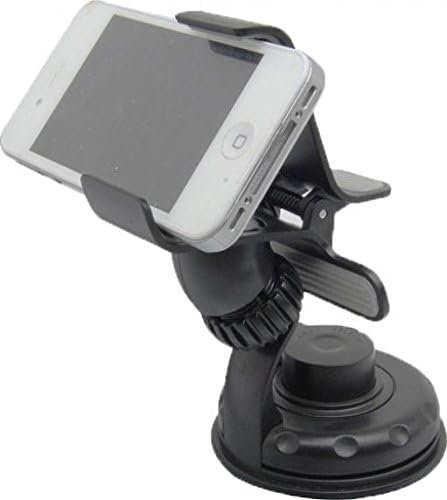Car Mount Clipper Phone Holder Windshield Swivel Cradle Window Rotating Dock Stand Strong Suction for iPhone 5 5C 5S, 6, Plus, 6S, Plus, 7, Plus, SE - Google Pixel, XL - HTC 10, Bolt, U11