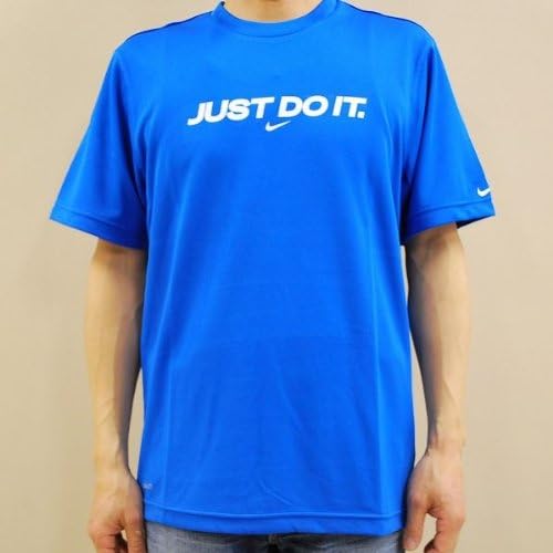 Amazon Nike ナイキ Dri Fit ドライフィット デザイン ショートスリーブ 半袖 吸汗速乾tシャツ Just Do It ブルーlサイズ フィットネス トレーニング シャツ 通販
