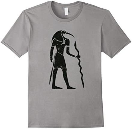 Mens Ancient Egyptian Hieroglyphic T-shirt XL Slate