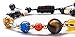 Fesciory Women Solar System Bracelet Universe Galaxy The Eight Planets Guardian Star Natural Stone Beads Bracelet Bangle Gifts