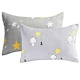 Kachabros Kids Toddler Pillowcases 2 Pack 100% Cotton Pillow Cover Cases 13‘’ x 18