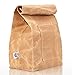 WEI CLASSIC Waxed Canvas Lunch Bag, Waterproof, Durable, Eco Friendly, Large Size Brown Paper Bag Styled, Lunch Box for Men, Women & Kids