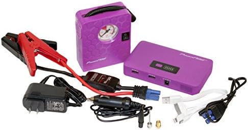 PowerNOW Jump Deluxe 400A Peak, 7500mAh Portable Car Jump Starter External Battery Power Bank with Air Compressor and LED Flashlight