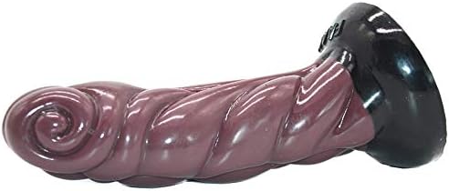 AEELR 7.08 Inch Safe Real Soft Realistic Ripple Strong Suction SE Toys G Stick Didlen for Adult Women Men, Brown