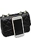 Covelin Women's Leather Fashion Handbag Quilting Envelope Cross Body Shoulder Bag Black
