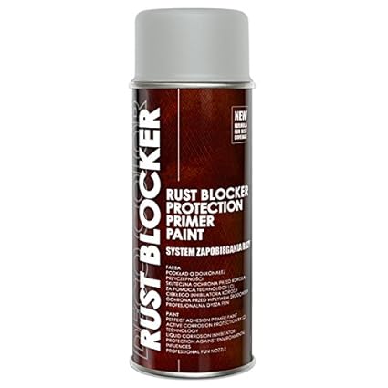 6 Stück 400 ml Rust Blocker 4in1 Metallschutzlack Rost Stop Lack grau matt RAL 7035 18600