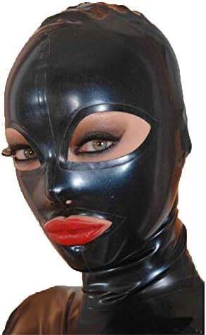 Sexy Full Face Natural Latex Hood Open Eye for Women Halloween Party Mask