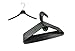 THE UM24 Set of 9 Heavy Duty Tubular Hangers Black Jumbo Plastic Adult Cloth Coat Suit Closet Organization Hanger Black