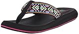 Skechers Cali Women's Asana-Seek Flip Flop, Black/Multi, 9 M US