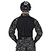IDOGEAR Men G3 Combat Shirt with Elbow Pads Rapid Assault Long Sleeve Shirt Tactical Military Airsoft Clothing (Multi-camo Black, Large)