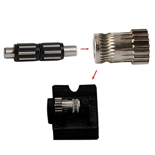 BCZAMD 3D Printer Accessories MK2/MK2.5/MK3 Parts Extruder Driving Gear Kit Cloned Btech Dual Gears Steel Pulleys Kit Gears Extrusion Wheel for Prusa i3 DIY