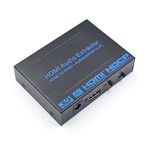 4K HDMI Audio Extractor,VCANDO HDMI to HDMI + SPDIF +L/R Stereo Analog Audio Output Converter Adapter Supports 4Kx2K 3D 1080P