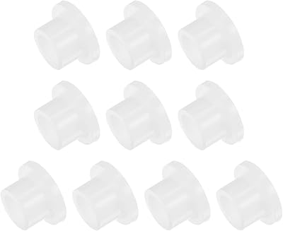 Kozelo 10pcs Nylon Flanged Sleeve Bearings 6.5mm Bore x 9.5mm OD x 7.9mm L White