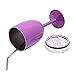 Amzwt Stainless Steel Double Walled Wine Glasses Unbroken Insulated Goblet with Lid and Stainless Steel Straw(10oz Purple)
