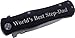 World's Best Step-Dad Folding Pocket Knife - Great Gift for Father's Day, Birthday, or Christmas Gift for Dad, Grandpa, Grandfather, Papa, Husband (Black Handle)