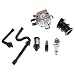 7 Pieces Total Parts Carburetor & Intake Manifold Oil Fuel Line Fuel Filter