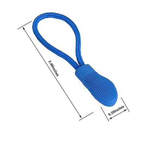 Maosifang 35 Pieces Nylon Zipper Pull Cord Zipper Extension Zipper Tag Replacement Zipper Fixer,7 Colors