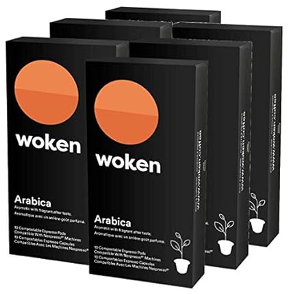 Nespresso Compatible Capsules Arabica Compostable Woken Arabica
