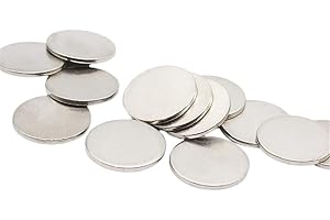 WZHLCX Non-Magnetized 0.98 Inch Iron Nickeling Steel Disc, Magnet-Attractable Blank Metal Strike Plates (Pack of 50)