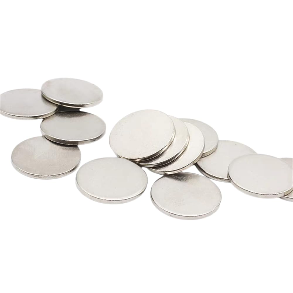 Photo 1 of 0.98 Inch Iron Nickeling Steel Disc, Magnet-Attractable Blank Metal Strike Plates (Pack of 50)