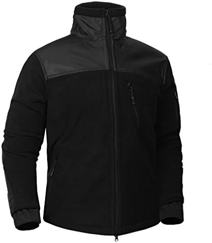 MEGE KNIGHT Men's Tactical Fleece Jacket (X-Large, Black)