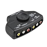 Optimal Shop- 2 Way Audio Video Switch Selector Box Splitter with RCA Cable for VCD / DVD / Video Camera / Recorder / Video Game