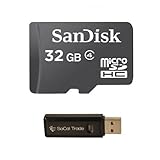 32GB SanDisk MicroSD HC MicroSDHC Memory Card 32G (32 Gigabyte) for Motorola Moto E Moto G LTE Nokia Lumia Icon X X+ XL Lumia 930 635 630 530 X2 with SoCal Trade, Inc. MicroSD & SD USB Memory Card Reader