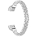 for Alta HR & Alta Bands TenYun Replacement Luxury Color Crystal Embellishment Bling Man & Woman Stainless Steel Metal Band Strap/Bangle for Fitbit Alta HR & Alta (White Crystal-Silver)