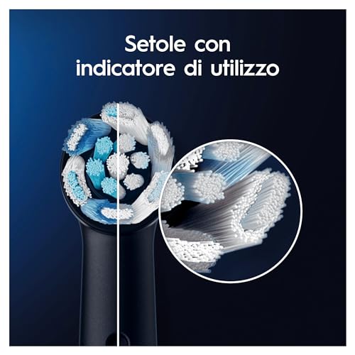 iO Ultimate Clean Testine Spazzolino Elettrico, Confezione da 8 Testine di Ricambio Nere, Rimuove il 100% della Placca, Progettate per il tuo Oral-B iO, Adatto alla Buca delle Lettere