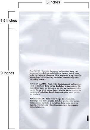 Retail Supply Co Clear Poly Bags with Suffocation Warning - Multiple Size Options Available - (6x9 Extra Strong Seal)