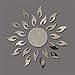 TIFENNY Luxury 3D Sunflower Home Decor Bell Cool Mirrors Wall Stickers Gold 3D Mirror Wall Stickers Living Room Entrance Bedroom TV Wall Decals Marriage Room Decorated (Silver)