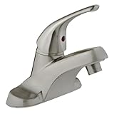 Dura Faucet RV Bathroom Faucet With Curved Single-Lever and Arced Spout for Recreational Vehicles, Motorhomes, Trailers, 5th Wheels and Campers (Brushed Satin Nickel)