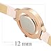 Dictac Alloy Case Leather Strap Waterproof Japanese Movement Watch (pink)
