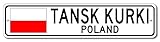 The Lizton Sign Shop Tansk Kurki, Poland Aluminum Polish Flag Sign, Poland Custom Flag Sign - 6