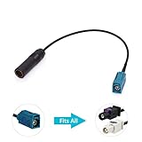 Bingfu Universal Vehicle Car Stereo FM AM Radio Antenna Adapter Cable Fakra Z Female to Motorola DIN Socket Connector Cable 15cm 6 inch for Car Stereo Audio HD Radio Head Unit CD Media Player Receiver