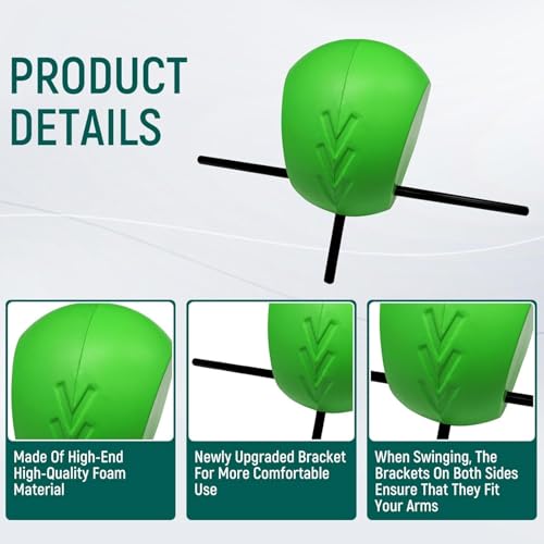 Ssumght Golf Swing Training Aid, Detachable Golf Training Ball with Alignment Rod, Arm Posture Corrector, Fix Chicken Wings, Build Muscle Memory for Full Swing, All Skill Levels