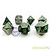 Deluxe Gloss Black Metal 7pcs Polyhedral Dice Set, Black Metal RPG Game Dice Metal 7pcs Set of d4 d6 d8 d10 d12 d20 d%