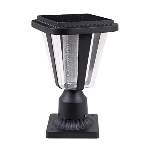 LOVUS Solar Post Light Fixtures, LED Solar Post Cap Lights with 3Inch