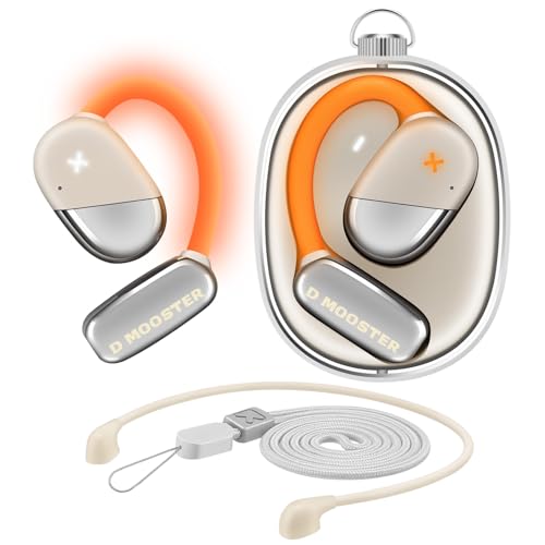 Photo 1 of DMOOSTER D72 Open Ear Earbuds, Cool Light Strips Design, Bluetooth 5.4, IPX4 Waterproof, Deep Bass, Ergonomic Ear Hooks, Clear Calls, Lightweight Comfortable Wireless Headphones for Sports School