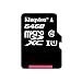 Kingston 64GB MicroSD XC Class 10 UHS-1 TF MicroSDHC TransFlash 45MB/s Read High Speed Memory Card SDC10G2/64GB with SD Adapter and USB 2.0 MemoryMarket Dual Slot MicroSD & SD Memory Card Reader